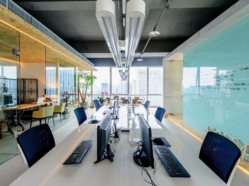 浦東永華大廈商務樓設計裝修實景-第1張圖片-上海古都建筑設計集團