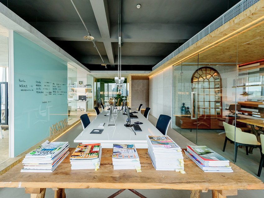 浦東永華大廈商務樓設計裝修實景-第3張圖片-上海古都建筑設計集團