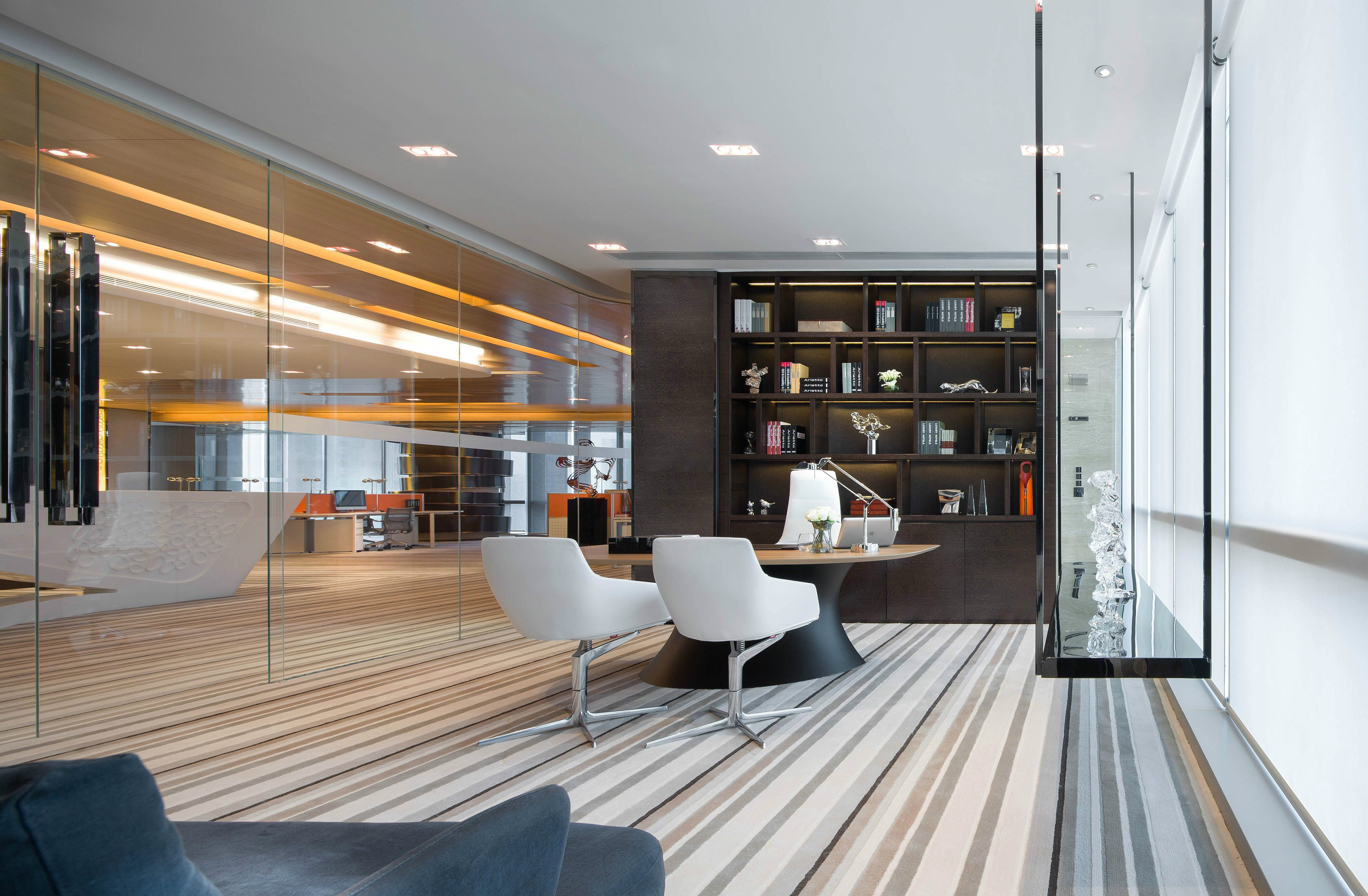 200平大氣敞亮辦公室裝修設計效果圖-第3張圖片-上海古都建筑設計集團