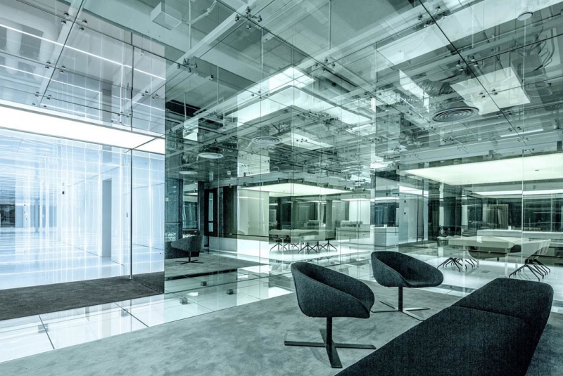 上海玻璃科技風格辦公室裝修設(shè)計-第11張圖片-上海古都建筑設(shè)計集團