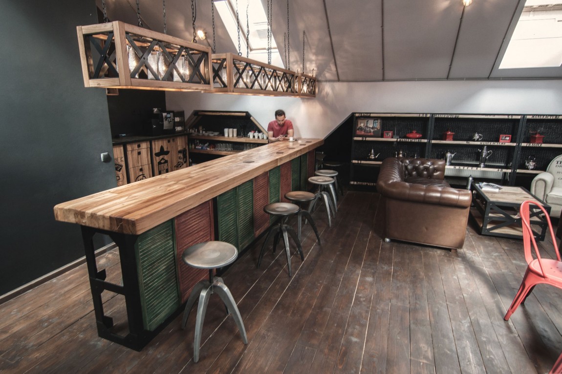 浦東新區(qū)120平工業(yè)風咖啡廳裝修設計-第13張圖片-上海古都建筑設計集團