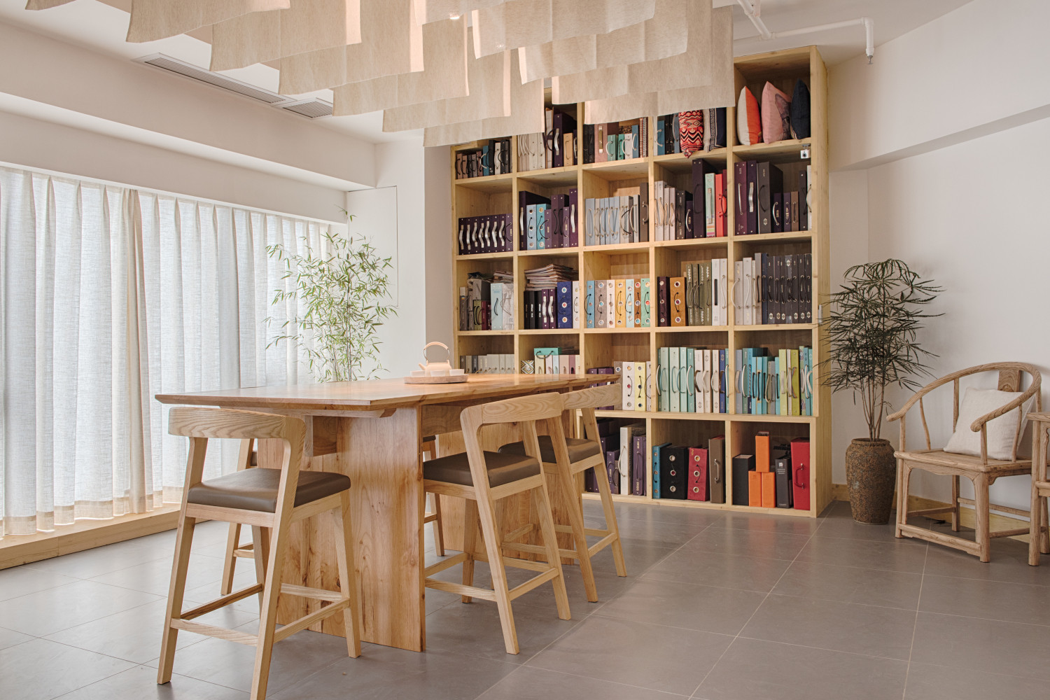 日式布料展廳裝修設計-第4張圖片-上海古都建筑設計集團