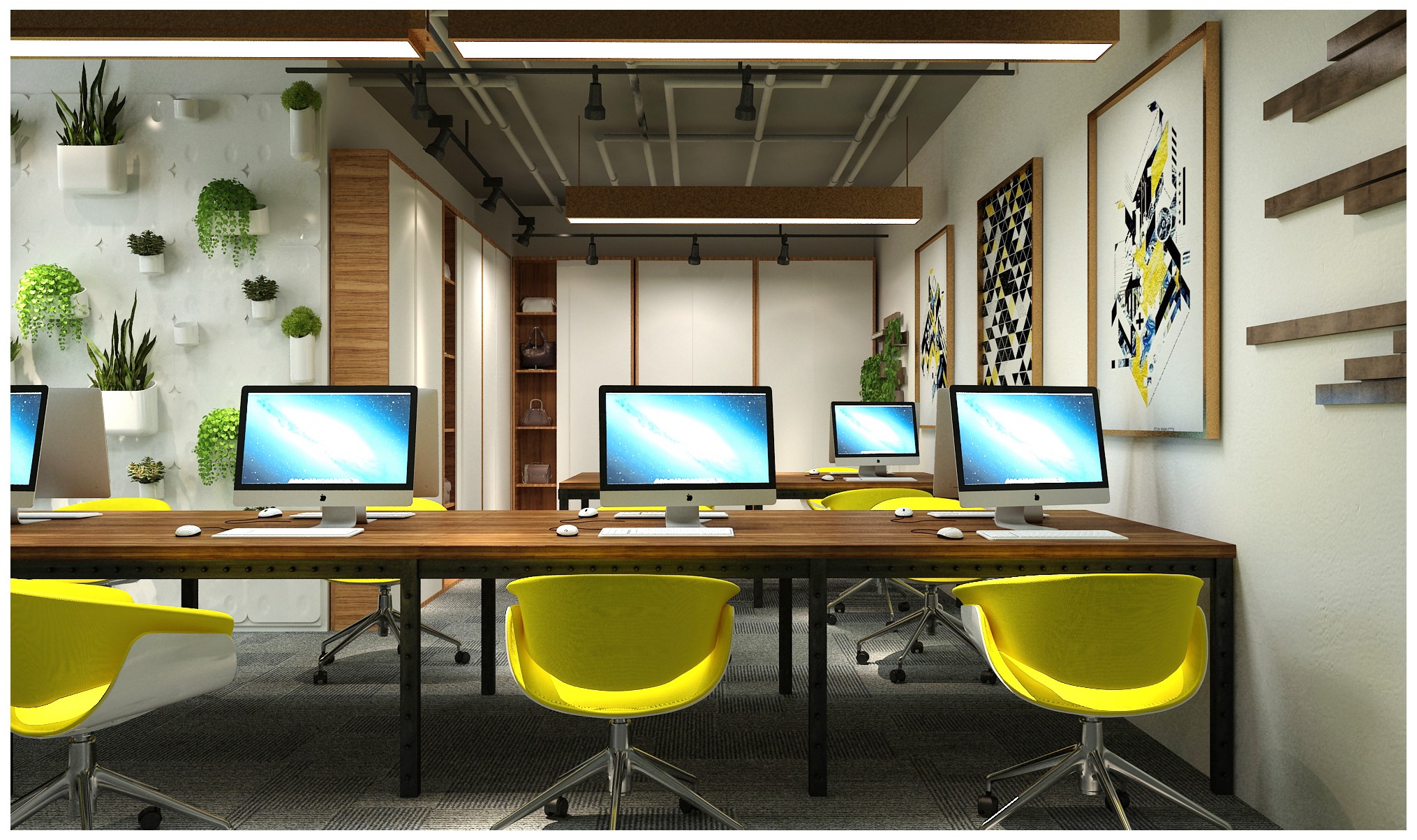 清新綠植辦公室裝修設計-第6張圖片-上海古都建筑設計集團