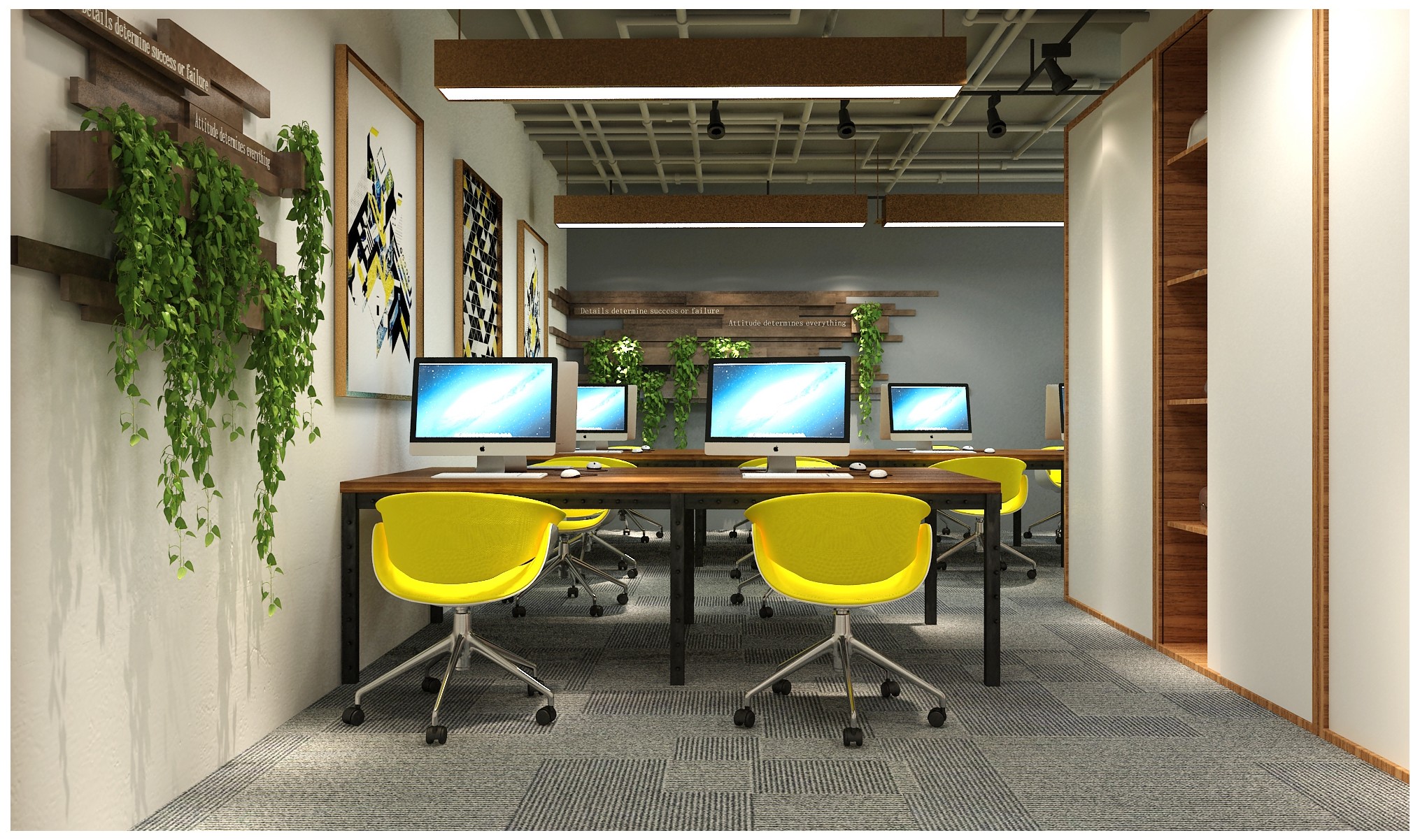 清新綠植辦公室裝修設計-第7張圖片-上海古都建筑設計集團