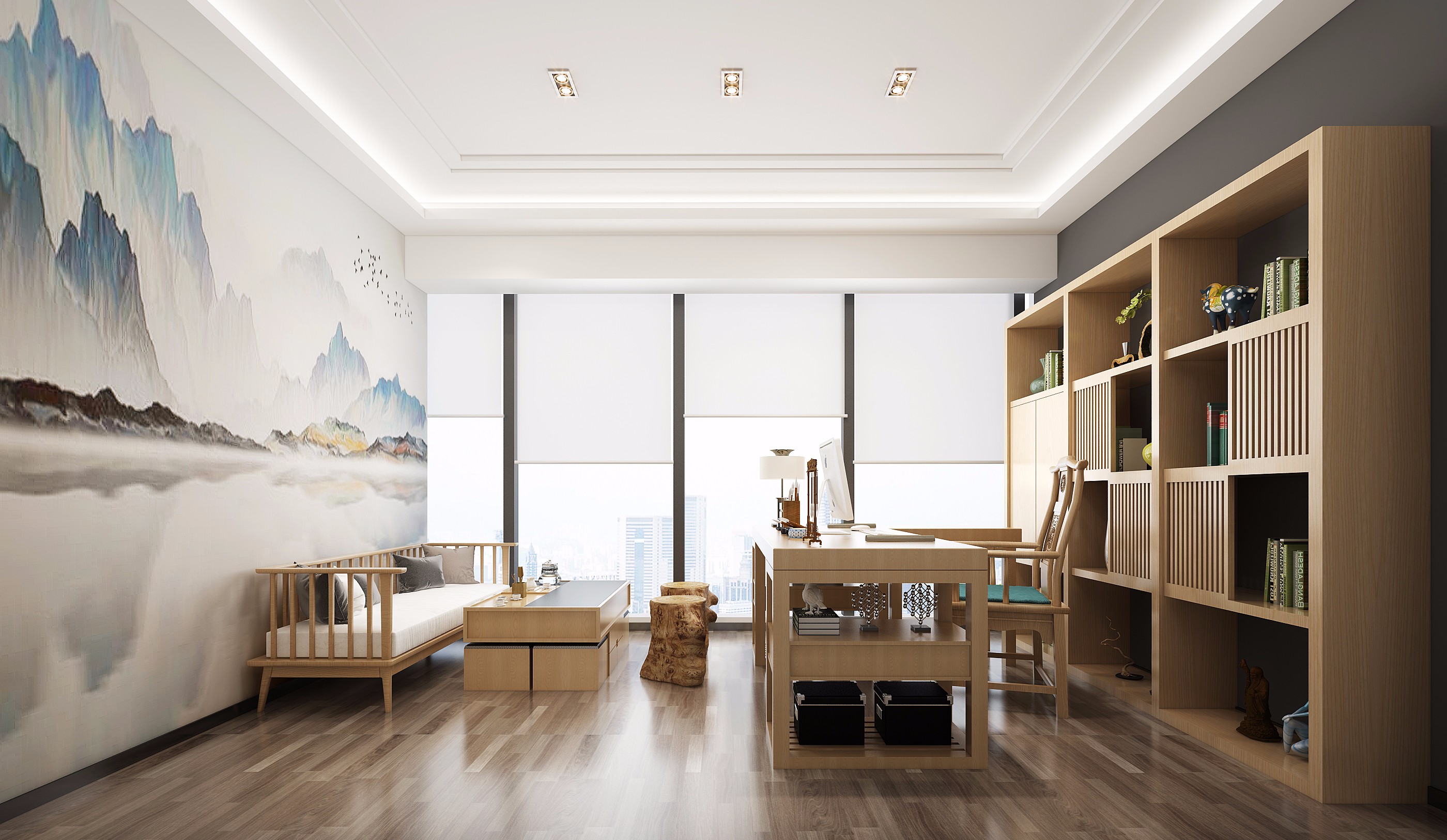 原木風(fēng)格辦公室裝修設(shè)計-第5張圖片-上海古都建筑設(shè)計集團(tuán)