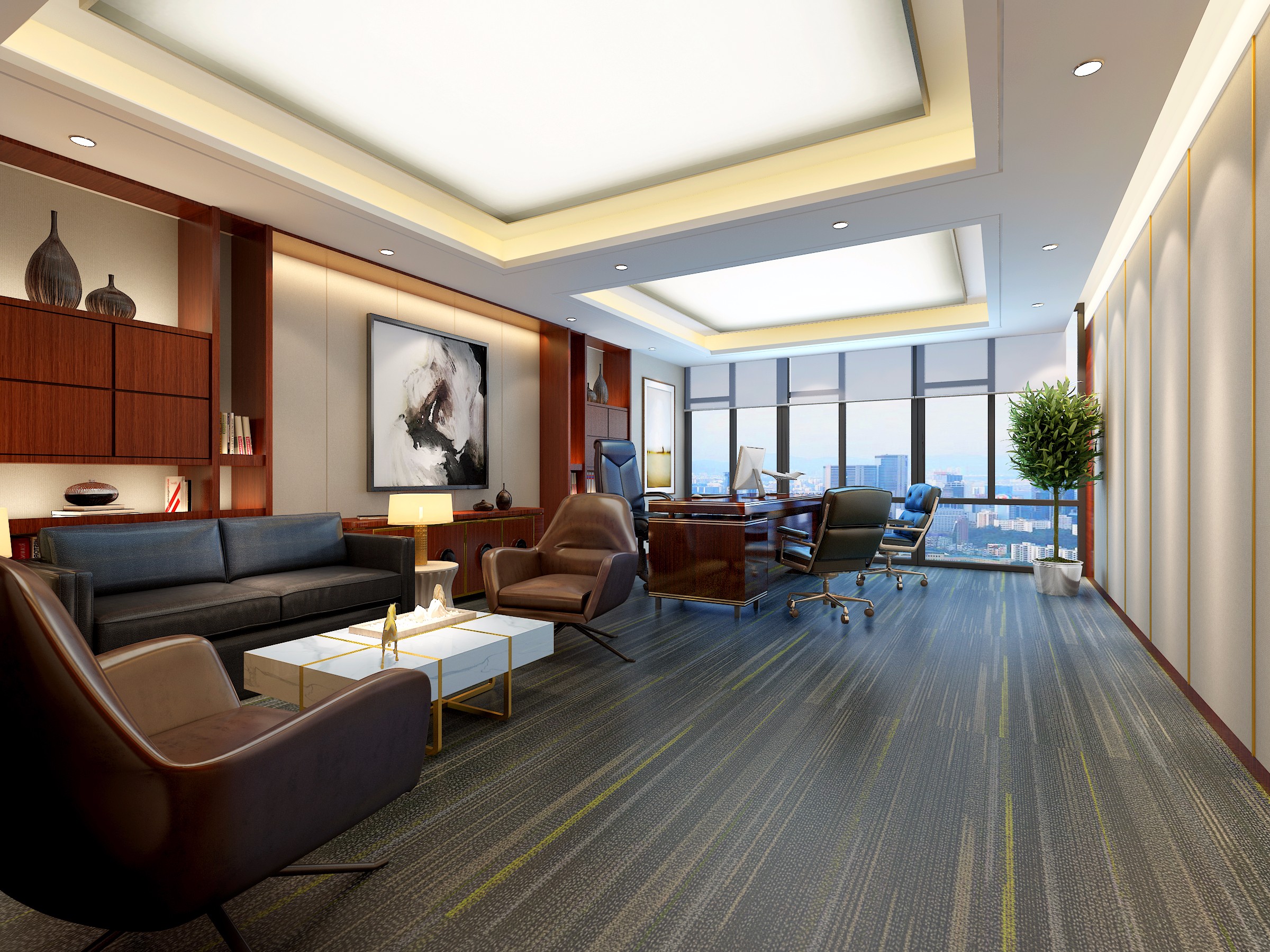 地產(chǎn)開發(fā)公司辦公室裝修設(shè)計-第4張圖片-上海古都建筑設(shè)計集團
