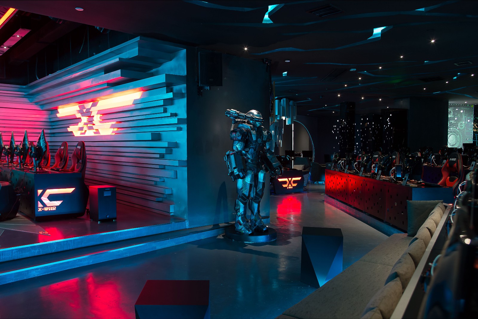 普陀區(qū)現(xiàn)代科技風格網吧裝修設計-第4張圖片-上海古都建筑設計集團