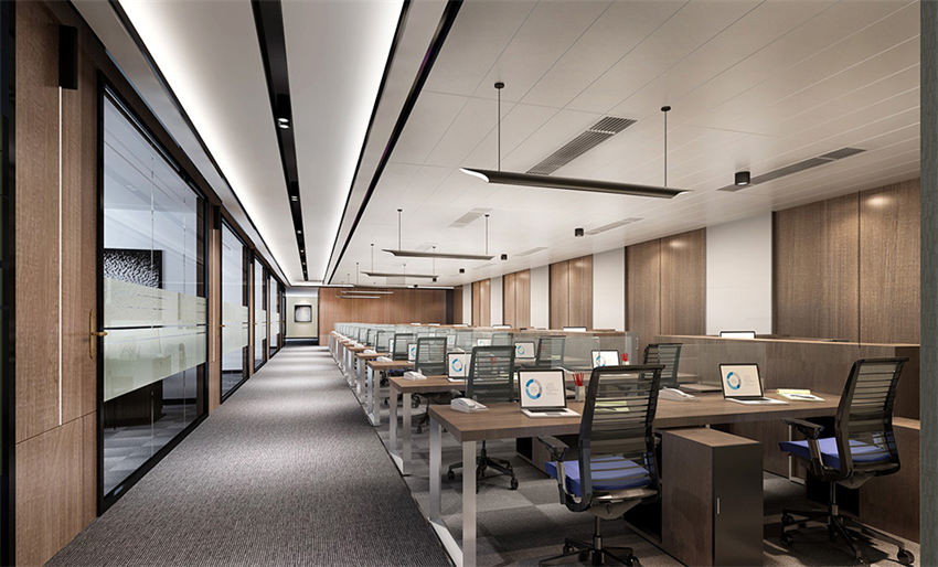 920平新中式風格辦公室設計方案-辦公室裝修設計效果圖-第2張圖片-上海古都建筑設計集團